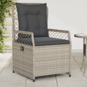 Sillones reclinables de jardín 2 uds ratán sintético gris claro de vidaXL, Sillas de jardín - Ref: Foro24-368666, Precio: 191...