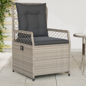 Sillones reclinables de jardín 2 uds ratán sintético gris claro de vidaXL, Sillas de jardín - Ref: Foro24-368666, Precio: 193...