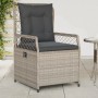 Sillones reclinables de jardín 2 uds ratán sintético gris claro de vidaXL, Sillas de jardín - Ref: Foro24-368666, Precio: 193...