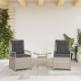 Sillones reclinables de jardín 2 uds ratán sintético gris claro de vidaXL, Sillas de jardín - Ref: Foro24-368666, Precio: 193...