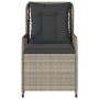 Sillones reclinables de jardín 2 uds ratán sintético gris claro de vidaXL, Sillas de jardín - Ref: Foro24-368666, Precio: 193...