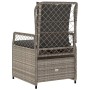 Sillones reclinables de jardín 2 uds ratán sintético gris claro de vidaXL, Sillas de jardín - Ref: Foro24-368666, Precio: 193...