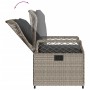 Sillones reclinables de jardín 2 uds ratán sintético gris claro de vidaXL, Sillas de jardín - Ref: Foro24-368666, Precio: 193...