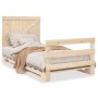 Estructura de cama con cabecero madera maciza pino 100x200 cm de vidaXL, Camas y somieres - Ref: Foro24-3281557, Precio: 145,...