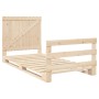 Estructura de cama con cabecero madera maciza pino 100x200 cm de vidaXL, Camas y somieres - Ref: Foro24-3281557, Precio: 145,...