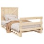 Estructura de cama con cabecero madera maciza pino 100x200 cm de vidaXL, Camas y somieres - Ref: Foro24-3281557, Precio: 145,...