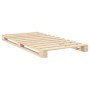 Estructura de cama con cabecero madera maciza pino 100x200 cm de vidaXL, Camas y somieres - Ref: Foro24-3281557, Precio: 145,...