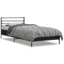 Estructura de cama madera de ingeniería y metal negro 90x200 cm de vidaXL, Camas y somieres - Ref: Foro24-845582, Precio: 94,...