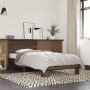 Estructura cama madera ingeniería metal marrón roble 100x200 cm de vidaXL, Camas y somieres - Ref: Foro24-845741, Precio: 98,...
