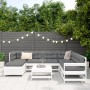 Juego de sofás de jardín 8 pzas madera maciza de pino blanco de vidaXL, Conjuntos de jardín - Ref: Foro24-3250597, Precio: 50...