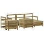 Juego de sofás de jardín 7 pzas madera de pino impregnada de vidaXL, Conjuntos de jardín - Ref: Foro24-3250555, Precio: 477,0...