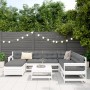 Juego de sofás de jardín 8 pzas madera maciza de pino blanco de vidaXL, Conjuntos de jardín - Ref: Foro24-3250581, Precio: 55...