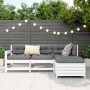Juego de sofás de jardín 4 pzas madera maciza de pino blanco de vidaXL, Conjuntos de jardín - Ref: Foro24-3250777, Precio: 28...