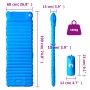 Colchón de camping autoinflable con almohada 1 persona azul de vidaXL, Colchones de aire - Ref: Foro24-4007120, Precio: 46,37...