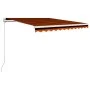 Toldo manual retráctil naranja y marrón 300x250 cm de vidaXL, Toldos - Ref: Foro24-3051198, Precio: 211,45 €, Descuento: %