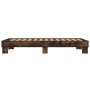 Estructura cama madera ingeniería metal roble humo 75x190 cm de vidaXL, Camas y somieres - Ref: Foro24-845879, Precio: 63,33 ...