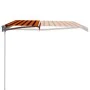 Toldo manual retráctil naranja y marrón 450x300 cm de vidaXL, Toldos - Ref: Foro24-3051219, Precio: 366,25 €, Descuento: %
