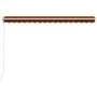 Toldo manual retráctil naranja y marrón 450x300 cm de vidaXL, Toldos - Ref: Foro24-3051219, Precio: 366,25 €, Descuento: %