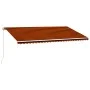 Toldo manual retráctil naranja y marrón 600x300 cm de vidaXL, Toldos - Ref: Foro24-3051227, Precio: 507,99 €, Descuento: %