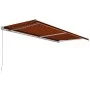 Toldo manual retráctil naranja y marrón 600x300 cm de vidaXL, Toldos - Ref: Foro24-3051227, Precio: 507,99 €, Descuento: %