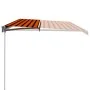 Toldo manual retráctil naranja y marrón 600x300 cm de vidaXL, Toldos - Ref: Foro24-3051227, Precio: 507,99 €, Descuento: %
