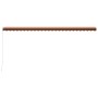 Toldo manual retráctil naranja y marrón 600x300 cm de vidaXL, Toldos - Ref: Foro24-3051227, Precio: 555,97 €, Descuento: %