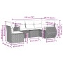 Set de sofás jardín y cojines 5 pzas ratán sintético gris claro en Conjuntos de jardín | Comprar online en Foru.es