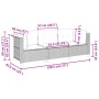 Sofá de jardín de 3 plazas con cojines ratán sintético gris de vidaXL, Sofás de exterior - Ref: Foro24-365918, Precio: 229,80...