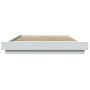 Estructura de cama madera de ingeniería blanca 135x190 cm de vidaXL, Camas y somieres - Ref: Foro24-3281224, Precio: 164,63 €...