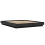 Estructura de cama madera de ingeniería negra 160x200 cm de vidaXL, Camas y somieres - Ref: Foro24-3281176, Precio: 170,31 €,...