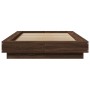 Estructura de cama madera de ingeniería roble marrón 75x190 cm de vidaXL, Camas y somieres - Ref: Foro24-3281251, Precio: 125...