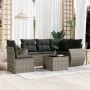 Set de muebles de jardín 6 pzas y cojines ratán sintético gris en Conjuntos de jardín | Comprar online en Foru.es
