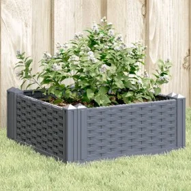 Planter with pegs PP gray 42.5x42.5x28.5 cm by vidaXL, Pots and planters - Ref: Foro24-368004, Price: 19,20 €, Discount: %