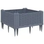 Jardinera con clavijas PP gris 42,5x42,5x28,5 cm de vidaXL, Maceteros y jardineras - Ref: Foro24-368004, Precio: 19,20 €, Des...