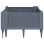 Jardinera con clavijas PP gris 42,5x42,5x28,5 cm de vidaXL, Maceteros y jardineras - Ref: Foro24-368004, Precio: 19,20 €, Des...