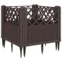 Jardinera con clavijas PP marrón 43,5x43,5x43,5 cm de vidaXL, Maceteros y jardineras - Ref: Foro24-368006, Precio: 25,76 €, D...