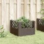 Jardinera con clavijas PP marrón 43,5x43,5x43,5 cm de vidaXL, Maceteros y jardineras - Ref: Foro24-368006, Precio: 25,76 €, D...