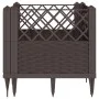 Jardinera con clavijas PP marrón 43,5x43,5x43,5 cm de vidaXL, Maceteros y jardineras - Ref: Foro24-368006, Precio: 25,76 €, D...