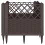 Jardinera con clavijas PP marrón 43,5x43,5x43,5 cm de vidaXL, Maceteros y jardineras - Ref: Foro24-368006, Precio: 26,05 €, D...