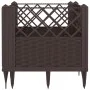 Jardinera con clavijas PP marrón 43,5x43,5x43,5 cm de vidaXL, Maceteros y jardineras - Ref: Foro24-368006, Precio: 25,76 €, D...