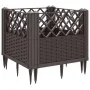 Jardinera con clavijas PP marrón 43,5x43,5x43,5 cm de vidaXL, Maceteros y jardineras - Ref: Foro24-368006, Precio: 25,76 €, D...