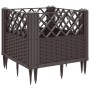 Jardinera con clavijas PP marrón 43,5x43,5x43,5 cm de vidaXL, Maceteros y jardineras - Ref: Foro24-368006, Precio: 26,05 €, D...