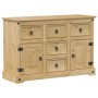 Aparador Corona madera maciza de pino 115x40x76 cm de vidaXL, Aparadores - Ref: Foro24-4005680, Precio: 263,39 €, Descuento: %