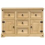 Aparador Corona madera maciza de pino 115x40x76 cm de vidaXL, Aparadores - Ref: Foro24-4005680, Precio: 263,39 €, Descuento: %