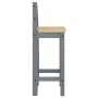 Taburetes altos 2 uds madera maciza de pino gris de vidaXL, muebles para cocinas y comedores - Ref: Foro24-4005694, Precio: 1...