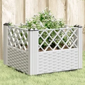 Jardinera con clavijas PP blanco 43,5x43,5x43,5 cm de vidaXL, Maceteros y jardineras - Ref: Foro24-368010, Precio: 26,95 €, D...