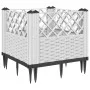 Jardinera con clavijas PP blanco 43,5x43,5x43,5 cm de vidaXL, Maceteros y jardineras - Ref: Foro24-368010, Precio: 26,95 €, D...