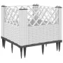 Jardinera con clavijas PP blanco 43,5x43,5x43,5 cm de vidaXL, Maceteros y jardineras - Ref: Foro24-368010, Precio: 26,95 €, D...