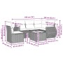 Set de sofás de jardín 6 pzas y cojines ratán sintético gris en Conjuntos de jardín | Comprar online en Foru.es