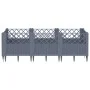 Jardinera con clavijas PP gris 123,5x43,5x43,5 cm de vidaXL, Maceteros y jardineras - Ref: Foro24-368019, Precio: 54,89 €, De...